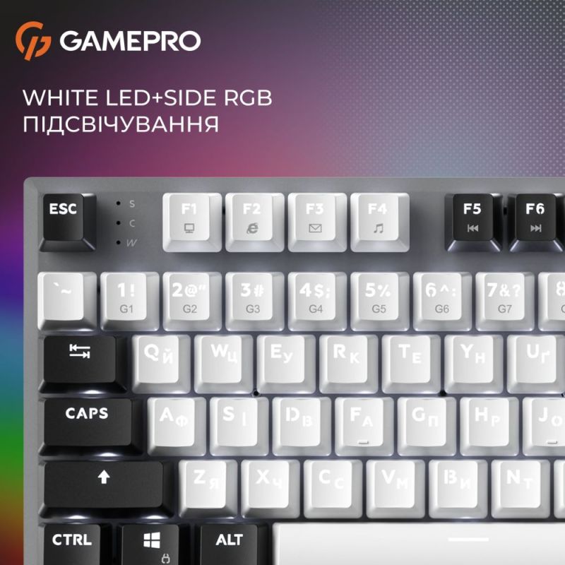 Клавіатура GamePro Genesis Joker Outemu Red Swithes USB Gray (MK124G)