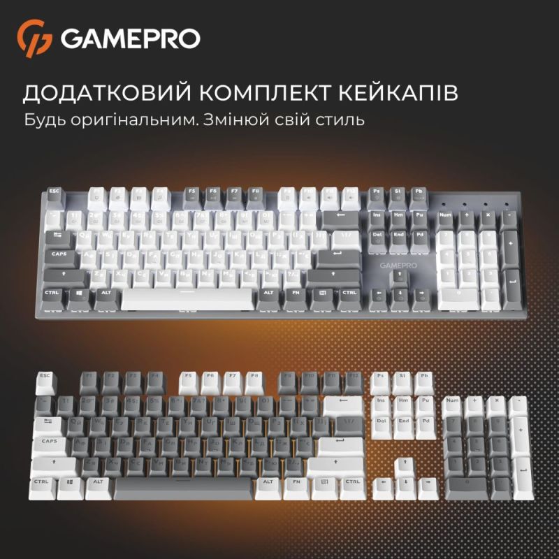Клавиатура GamePro Genesis Metallic Outemu Red Swithes USB Gray (MK144G)