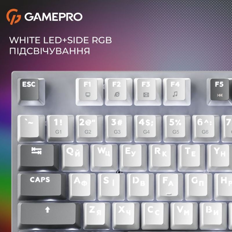 Клавиатура GamePro Genesis Metallic Outemu Red Swithes USB Gray (MK144G)