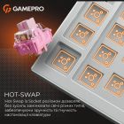 Клавіатура GamePro MK160 V2 Warden QLAB Sakura White (MK160-V2-BL-QS)