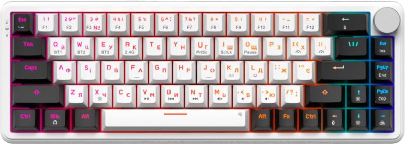 Клавіатура бездротова GamePro Asgard Valhalla White (MK210W Pro)