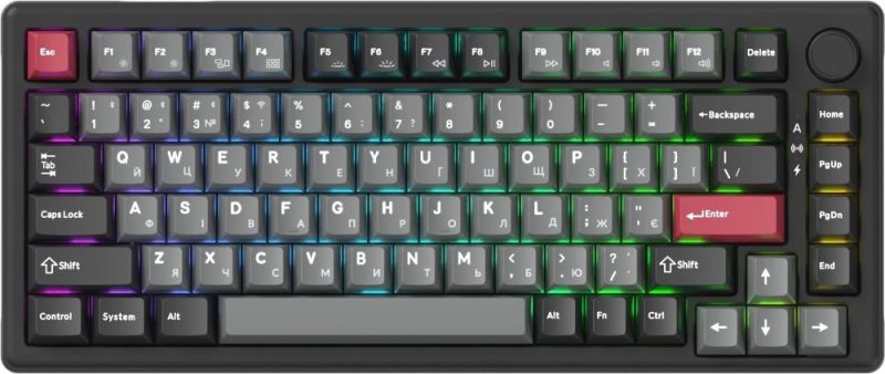 Клавиатура беспроводная GamePro Asgard Yord Keychron Super Red Switch Black (MK266BK)