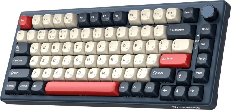 Клавиатура беспроводная GamePro Asgard Yord Keychron Super Red Switch Blue (MK266BL)