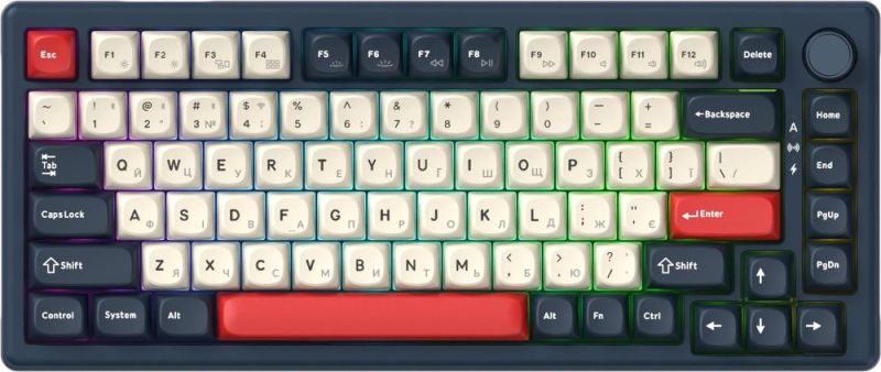 Клавиатура беспроводная GamePro Asgard Yord Keychron Super Red Switch Blue (MK266BL)
