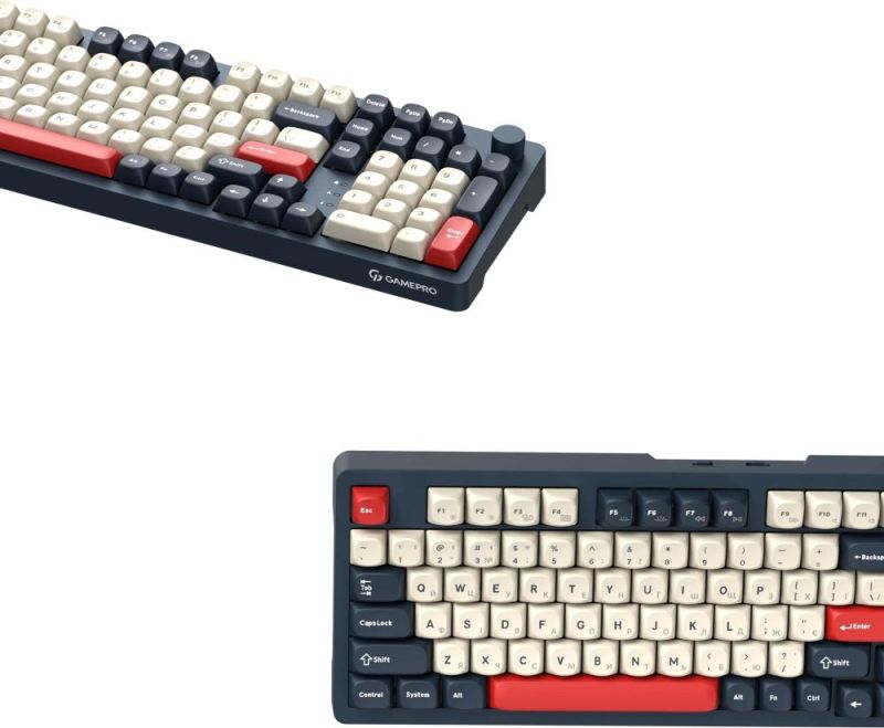 Клавиатура беспроводная GamePro Asgard Drakkar Keychron Super Red Switch Blue (MK305BL)