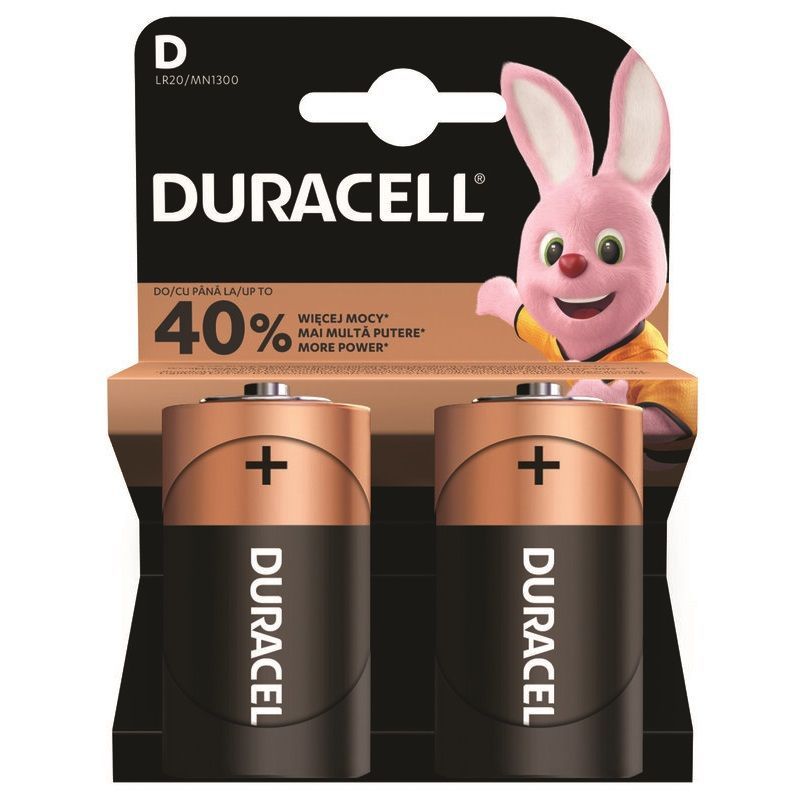 Батарейка Duracell Alkaline D/LR20 BL 2шт (MN1300)