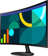 Монiтор Samsung 24" Essential S3 LS24D360 VA Black Curved 100Hz (LS24D360GAIXUA)