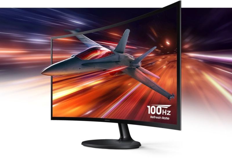 Монiтор Samsung 24" Essential S3 LS24D360 VA Black Curved 100Hz (LS24D360GAIXUA)
