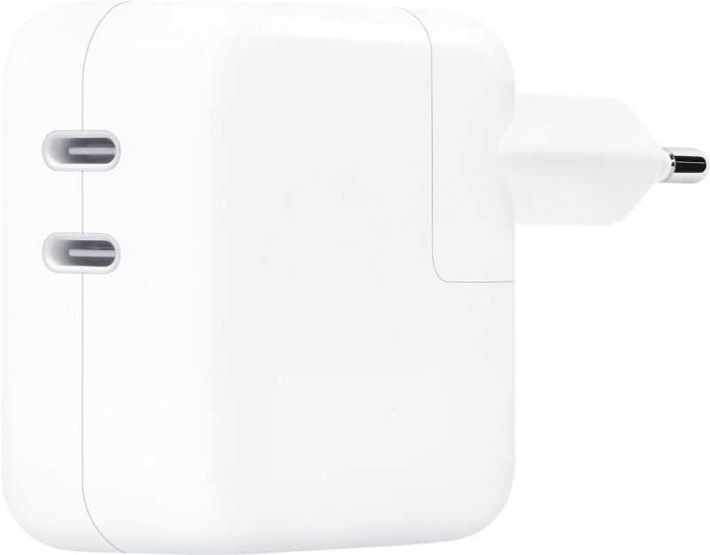 Мережевий зарядний пристрій Apple 35W Dual USB-C White (MW2K3ZM/A)
