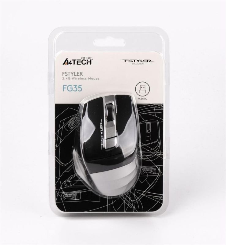 Мышь беспроводная A4Tech FG35 Grey USB (FG35 (Grey))