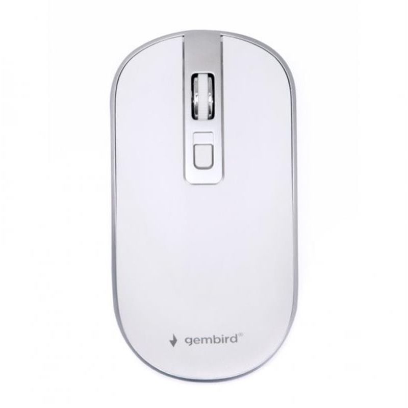 Миша бездротова Gembird White/Silver (MUSW-4B-06-WS)