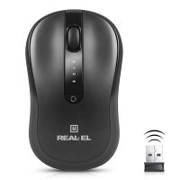 Мышь беспроводная REAL-EL RM-450W Black (EL123200046)