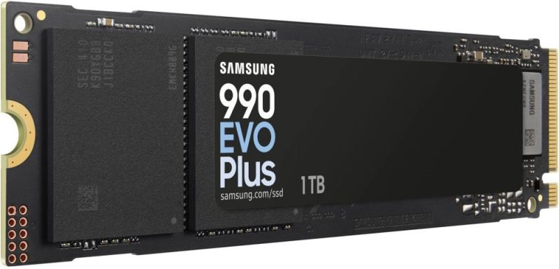 Накопичувач SSD  1ТB Samsung 990 EVO Plus M.2 2280 PCIe 5.0 x2 NVMe V-NAND TLC (MZ-V9S1T0BW)