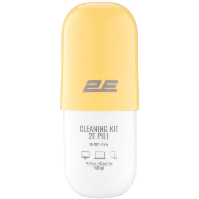 Набор для чистки 2E Pill LED/LCD + салфетка 20х20 см White/Yellow (2E-SK140YW)