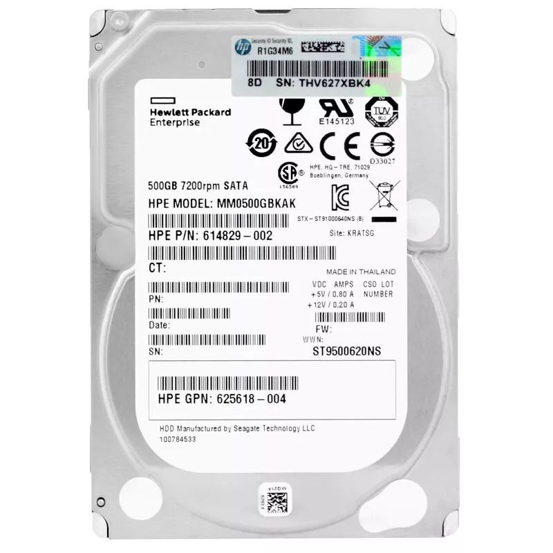 Накопичувач HDD SATA 500GB HP 7200rpm 64MB з перехідником на 3.5 дюйми (MM0500GBKAK)