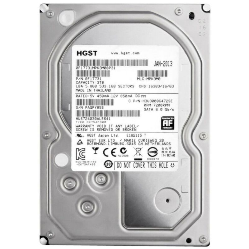 Накопичувач HDD SATA 2.0Tb Hitachi Deskstar 7K3000 7.2K 6G SATA 3.5 (HUA723020ALA640)_Refurbished (HUA723020ALA640_Refurbished)