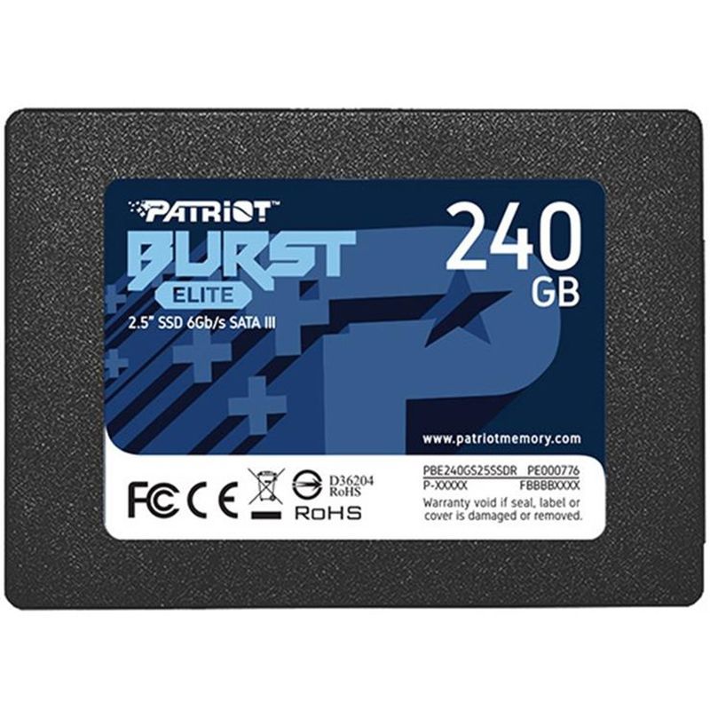 Накопитель SSD  240GB Patriot Burst Elite 2.5" SATAIII TLC (PBE240GS25SSDR)