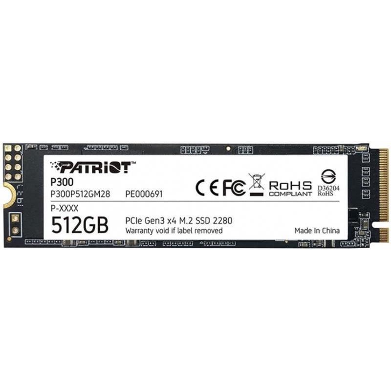Накопитель SSD  512GB Patriot P300 M.2 2280 PCIe 3.0 x4 NVMe TLC (P300P512GM28)