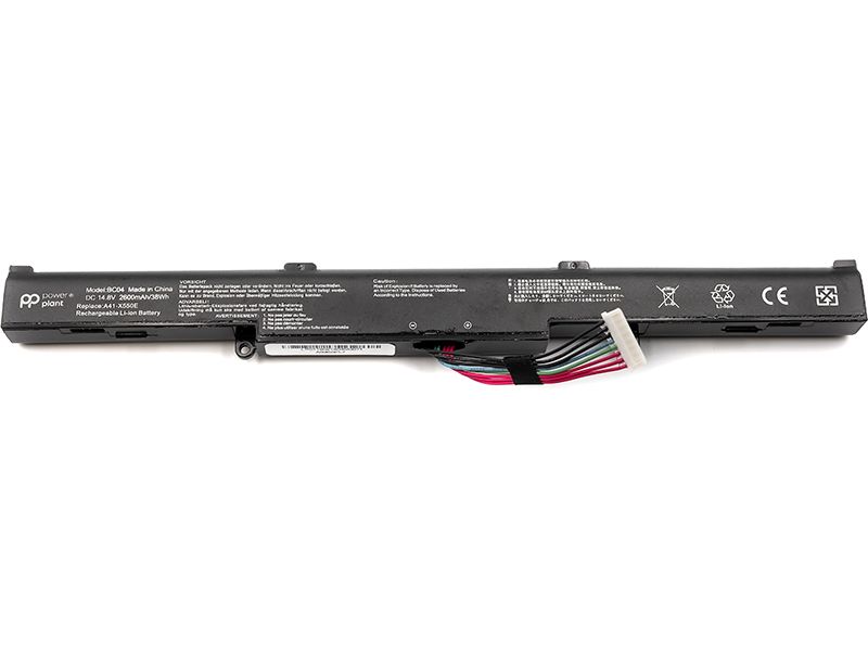Акумулятор PowerPlant для ноутбуків ASUS X450 (AS450EL7, A41-X550E) 14.8V 2600mAh (NB430413)