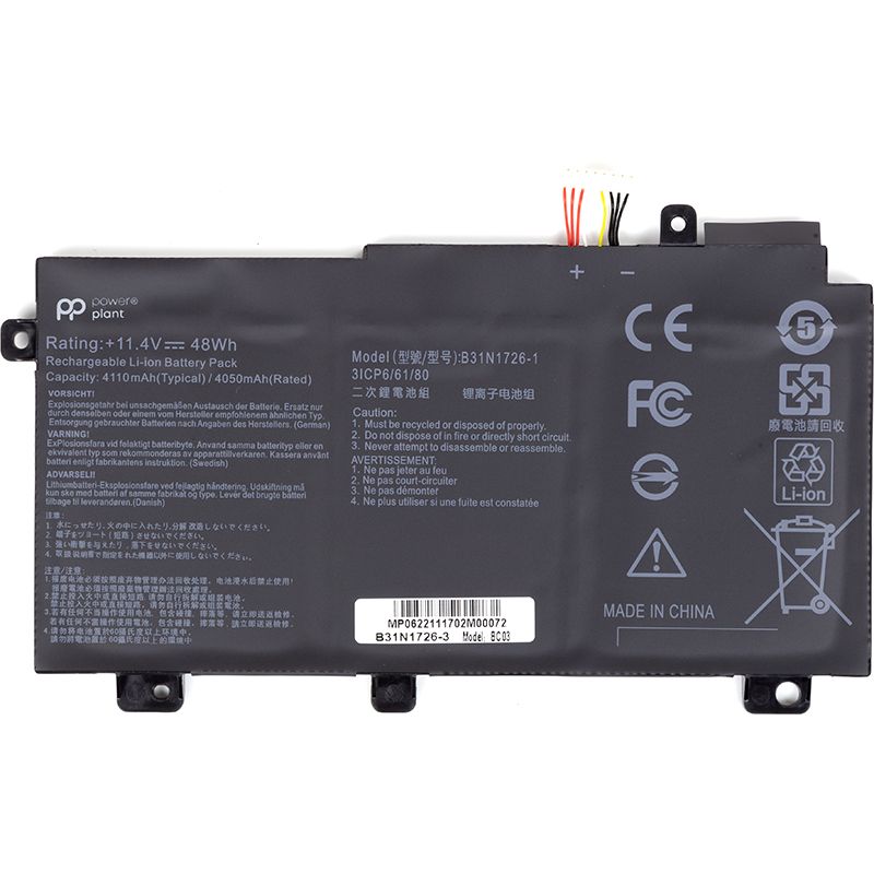 Аккумулятор PowerPlant для ноутбуков ASUS TUF Gaming FX504GD (B31N1726) 11.4V 3900mAh