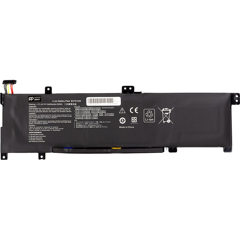 Акумулятор PowerPlant для ноутбуків ASUS Vivobook A501LX (B31N1429) 11.4V 3400mAh (NB431564)