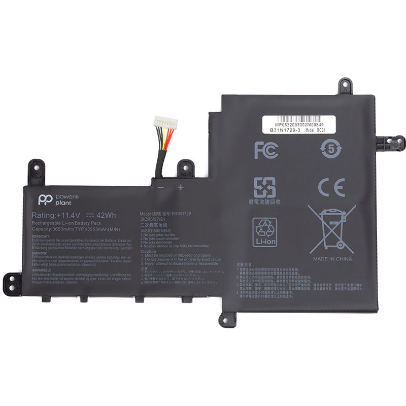 Аккумулятор PowerPlant для ноутбуков ASUS VivoBook S15 (B31N1729) 11.4V 3653mAh
