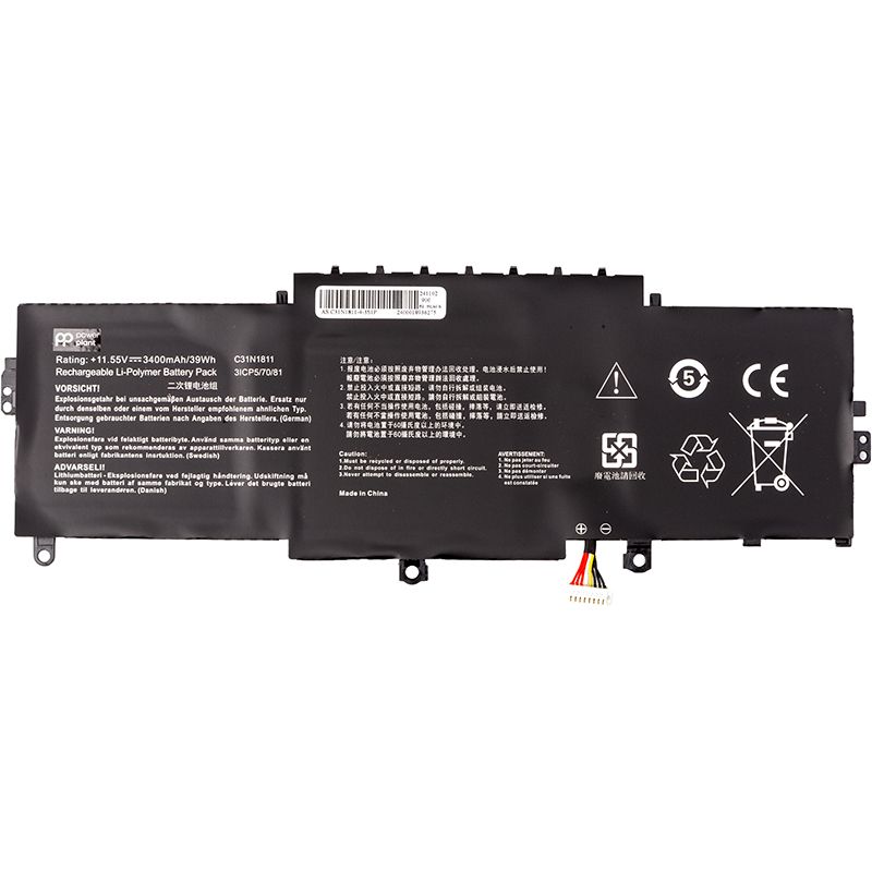 Аккумулятор PowerPlant для ноутбуков ASUS ZenBook 14 (C31N1811) 11.55V 3400mAh