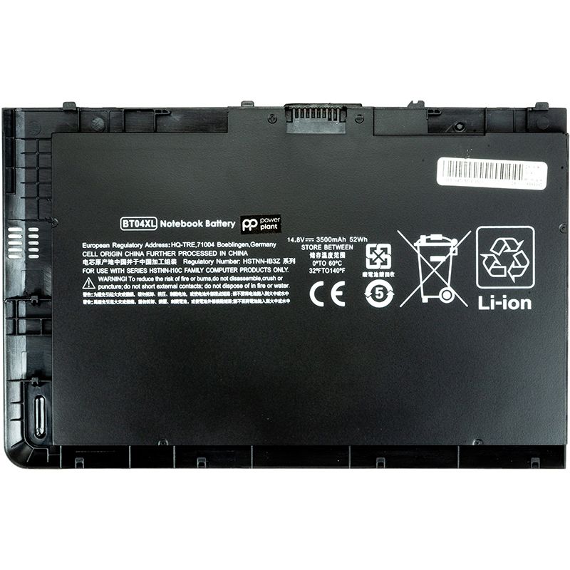 Акумулятор PowerPlant для ноутбуків HP EliteBook Folio 9470m (BT04XL, HP9470PB) 14.8V 3500mAh (NB460670)