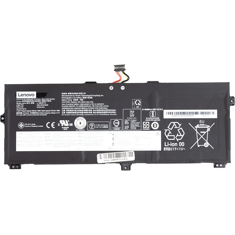 Акумулятор для ноутбуків LENOVO ThinkPad X390 Yoga (L18M3P72) 11.55V 4211mAh (original) (NB481392)