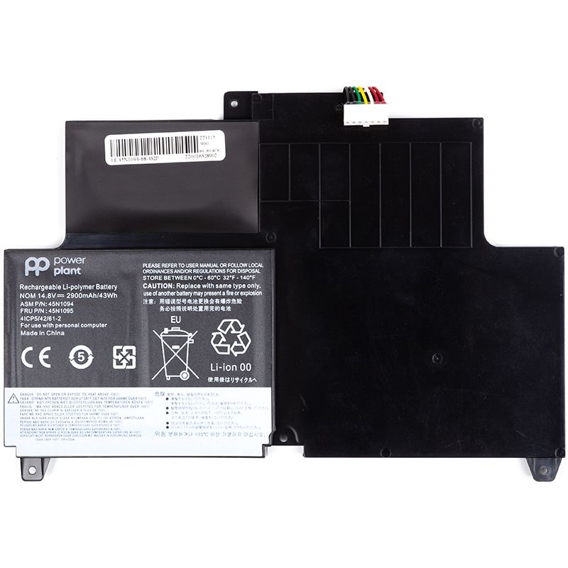 Акумулятор PowerPlant для ноутбуків LENOVO ThinkPad S230u (45N1094) 14.8V 2900mAh (NB481828)