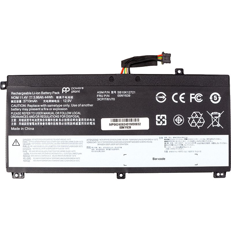 Аккумулятор PowerPlant для ноутбуков LENOVO ThinkPad T550 (00NY639) 11.1V 3860mAh