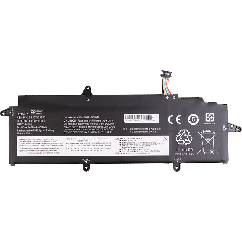 Акумулятор PowerPlant для ноутбуків LENOVO ThinkPad X13 Gen 2 (L20C3P72) 14.8V 3400mAh