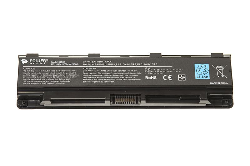 Акумулятор PowerPlant для ноутбуків TOSHIBA Satellite L750 (PA3817U-1BAS) 10.8V 5200mAh (NB510146)