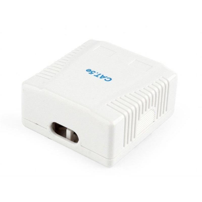 Розетка Cablexpert 2хRJ-45, Cat5Е, зовнішня, біла (NCAC-2F5E-01)