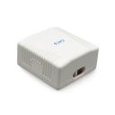 Розетка Cablexpert RJ-45, Cat6, зовнішня, біла (NCAC-2F6-01)
