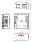 Розетка Cablexpert RJ-45, Cat6, зовнішня, біла (NCAC-2F6-01)