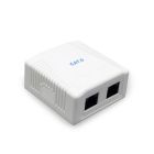 Розетка Cablexpert RJ-45, Cat6, зовнішня, біла (NCAC-2F6-01)