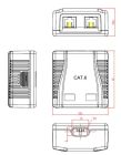Розетка Cablexpert 2хRJ-45, Cat6, зовнішня, біла (NCAC-2U6-01)