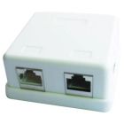 Розетка Cablexpert 2хRJ-45, Cat5Е, зовнішня, біла (NCAC-HS-SMB2)