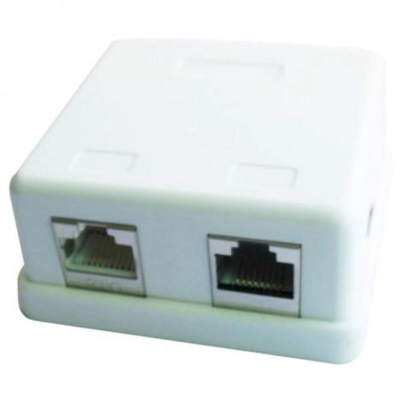Розетка Cablexpert 2хRJ-45, Cat5Е, зовнішня, біла (NCAC-HS-SMB2)