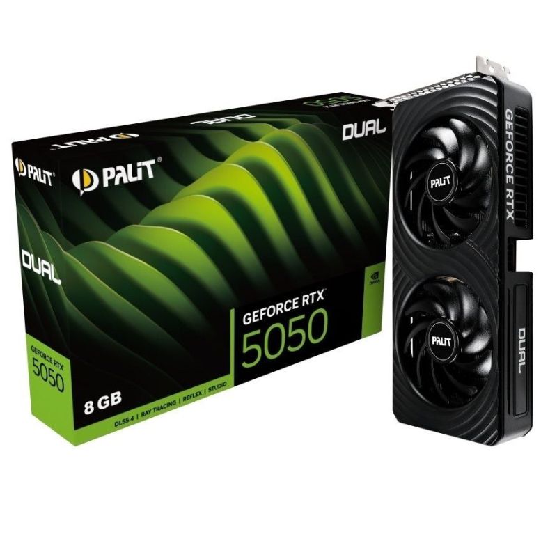 Видеокарта GF RTX 5050 8GB GDDR6 Dual Palit (NE65050019P1-GB2070D)