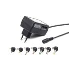 Сетевое зарядное устройство EnerGenie (1USBx1A) Black + универсальный кабель (EG-MC-008)