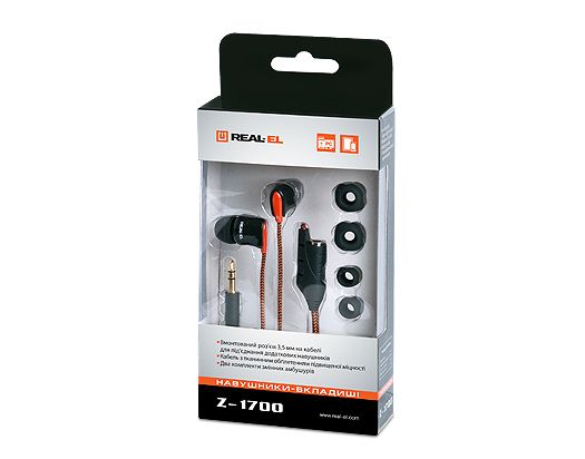 Наушники REAL-EL Z-1700 Black (EL124200004)