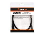 Кабель REAL-EL USB - USB Type-C V 2.0 (M/M), 1 м, черний (EL123500016)