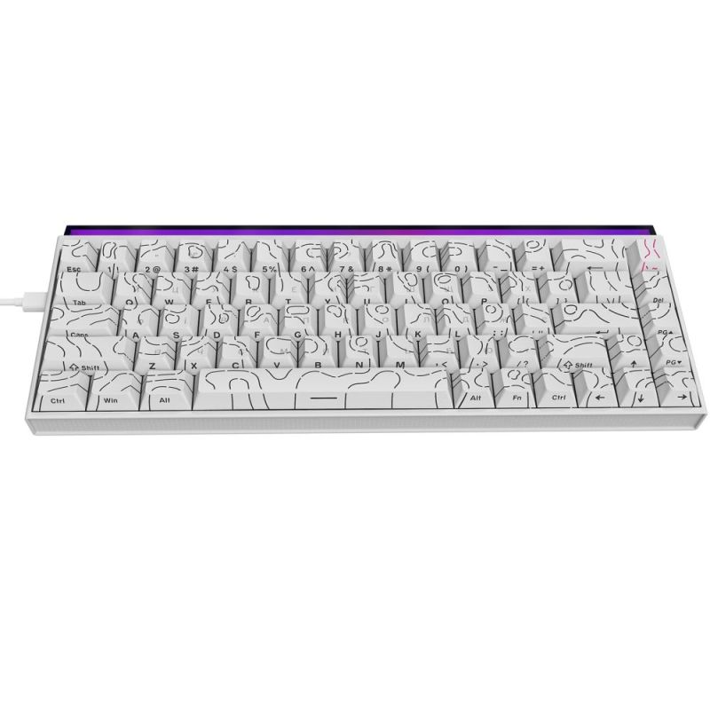 Клавиатура Ajazz NK68 Red Switch White USB-C (NK68-R-S-W)