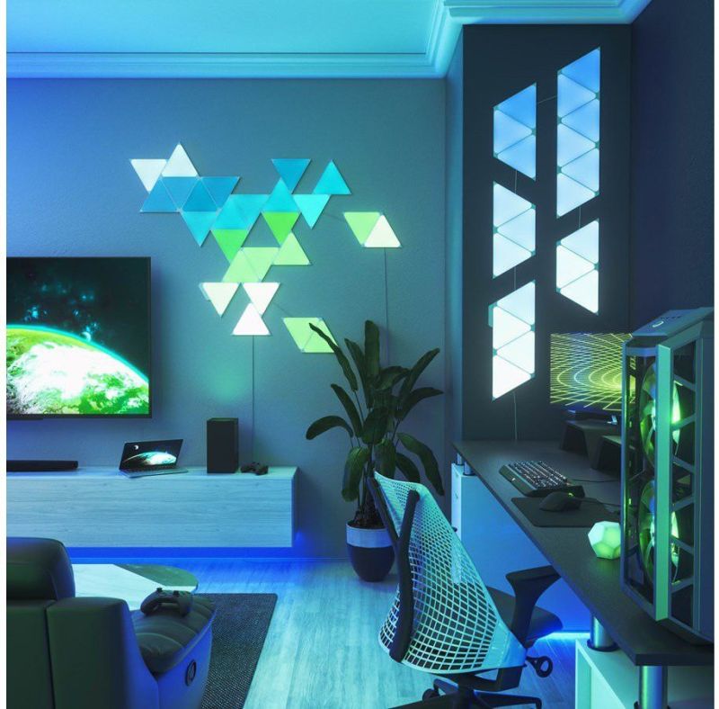 Дополнительные панели Nanoleaf Shapes Triangles Expansion Pack Apple HomeKit, 3 шт. (NL47-0001TW-3PK)