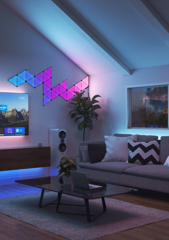 Дополнительные панели Nanoleaf Shapes Ultra Black Triangles Expansion Pack, Apple HomeKit, 3 шт. (NL47-0101TW-3PK)