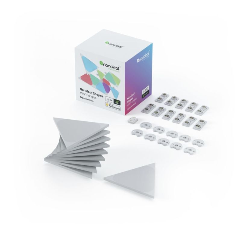 Дополнительные панели Nanoleaf Shapes Mini Triangles Apple HomeKit, 10 шт. (NL48-1001TW-10PK)