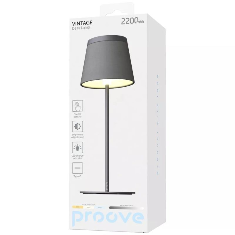 Настільна лампа LED Proove Vintage 2200 mAh Black (NLPV05012001)