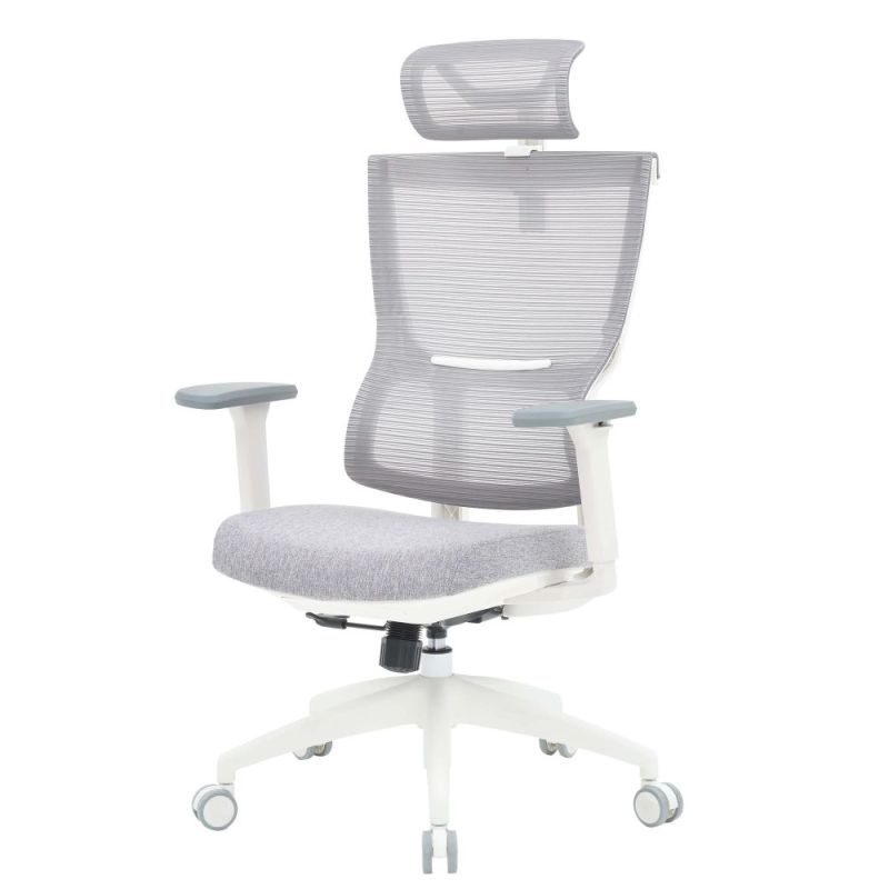 Кресло офисное OfficePro Elegant White/Light Gray (OC600-W-LG-LG)
